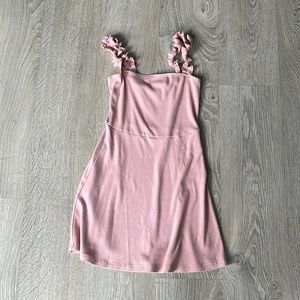 Sunday best pink dress with frilly straps